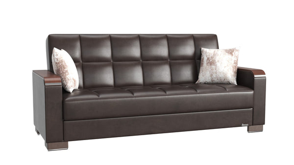 English Elm Primenest Zenaero Convertible Sofabed With Wood Trim & Storage - Stylish Comfort For Small Spaces B030P286542-GIGA