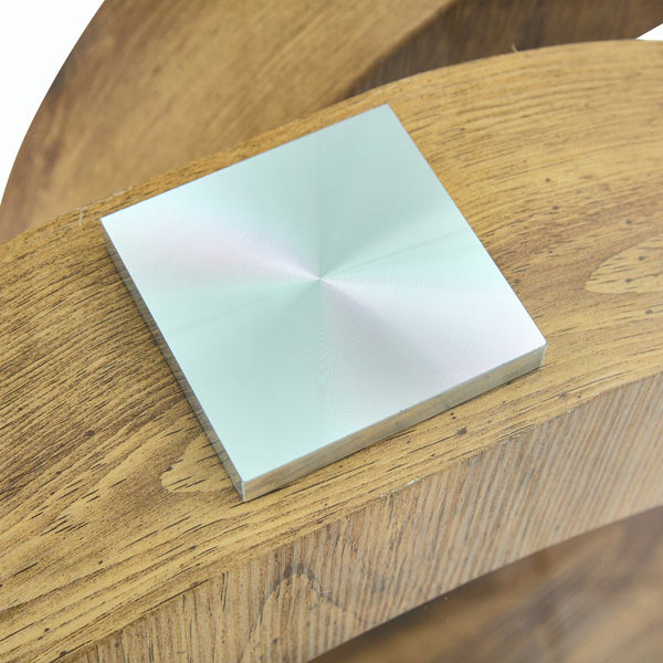 English Elm 1 Stylish Rectangular Dining Table With 6 Brown Chairs - Clear Glass Top & Modern Mdf Base Set W1151S04024