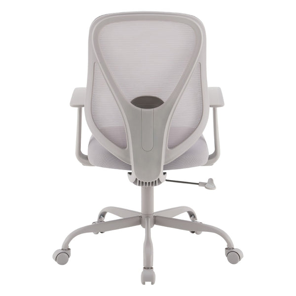 OSP Home Furnishings Ventilated Ergonomic Mesh Office Chair with Lumbar Support and Cushioned Fabric Seat EM14623-2