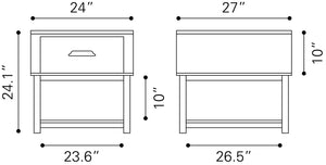 Surat Side Table Black 109846 Zuo Modern