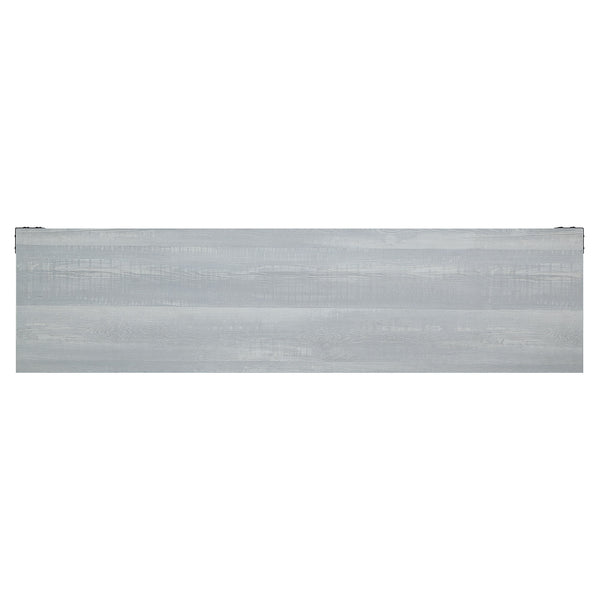 English Elm Richmond 60" TV Stand with Steel Corner Plates, Full-Extension Drawers & Cable Management in Textured Finish Grey B365P398319