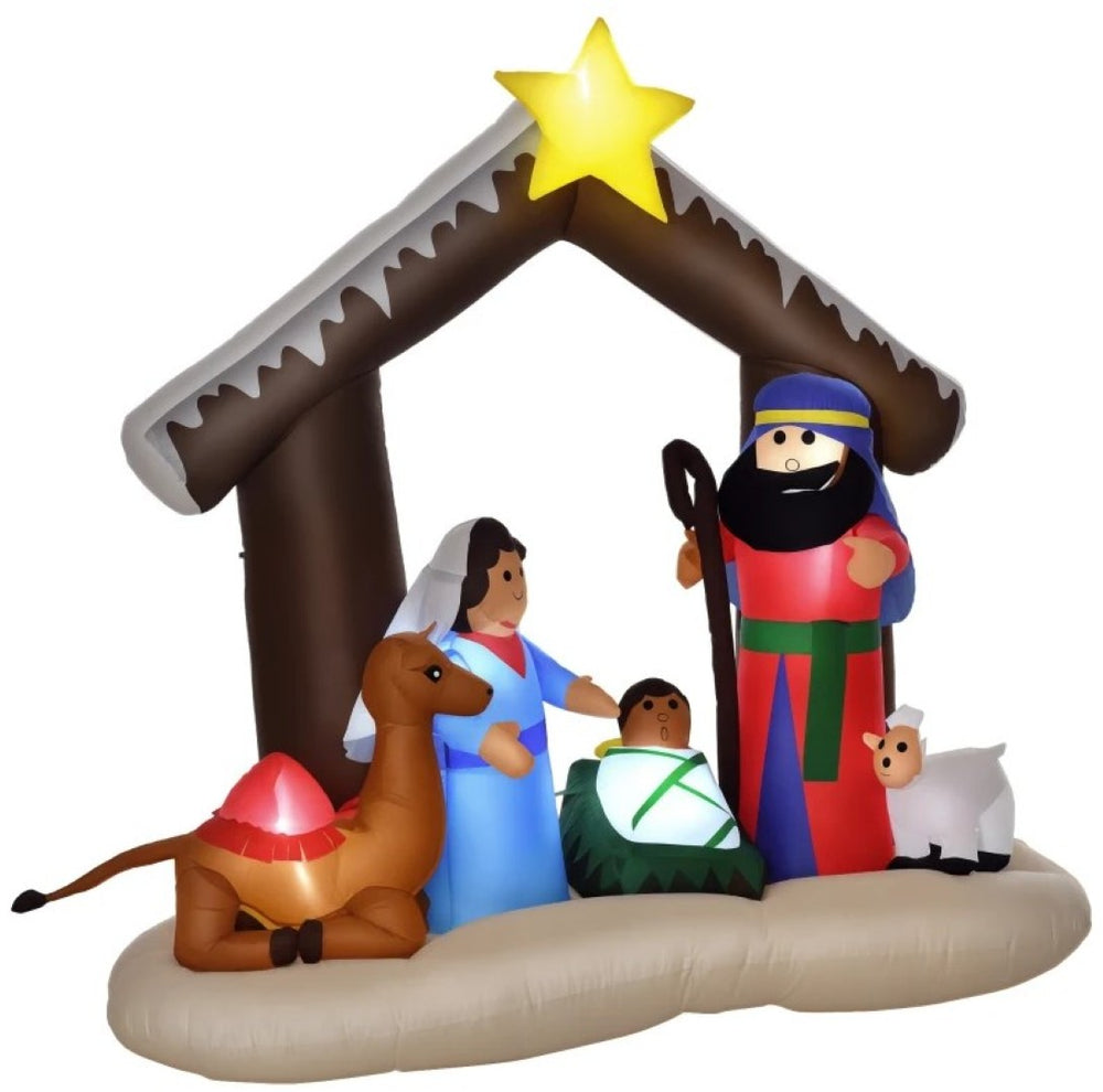 English Elm Inflatable Nativity Scene Six Foot Led Lit Outdoor Christmas Yard Decor Display T3971P414223