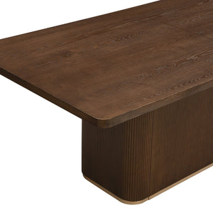 English Elm Christopher Knight Home® - 84" Rectangular Dining Table – Elegant Walnut Centerpiece For 6-8, Easy Assembly & Versatile Use! N771P296162T_N771P296163T