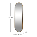 Christopher Knight Home® - Noble House - Oldham Contemporary Oval Wall Mirror, Brushed Brass