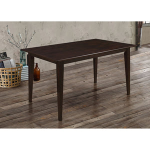 English Elm Henin Cappuccino Rectangle Dining Table — Timeless Dark Wood Finish, Seats Family Comfortably 59" B062P350421