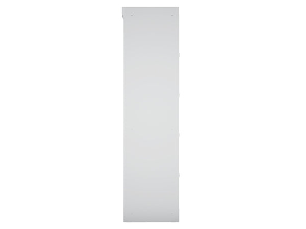 English Elm Mulberry 36" Wardrobe Closet with Adjustable Shelves, Sleek Aluminum Handles, Space-Saving Design White B365S00004