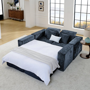 English Elm 143" U Shaped Chenille Sectional Sofa Deep Seat Cloud Comfort for Living Room W1117S00234