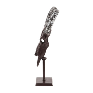 English Elm Christopher Knight Home® - Taurus Aluminum Bull Skull on Stand — Handcrafted Bronze Whitewash Accent Decor, Rustic Southwest Centerpiece 68772.00