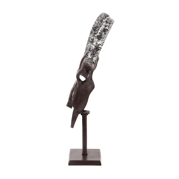 English Elm Christopher Knight Home® - Taurus Aluminum Bull Skull on Stand — Handcrafted Bronze Whitewash Accent Decor, Rustic Southwest Centerpiece 68772.00