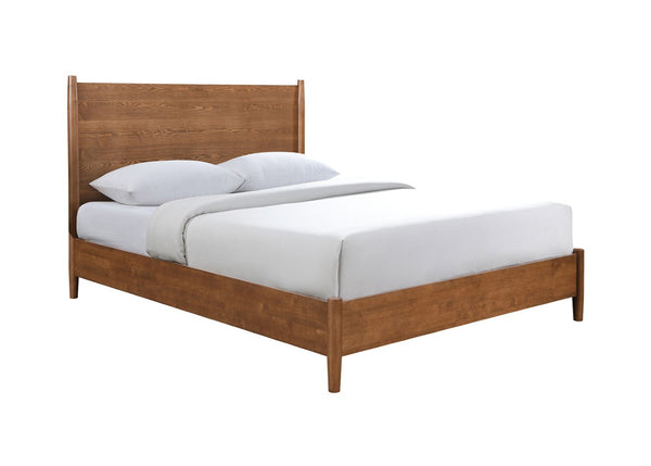 English Elm Walnut Mid-Century Modern 3-Piece Bedroom Set - Elegant Eastern King Bed With 2 Nightstands B2741S00462-GIGA