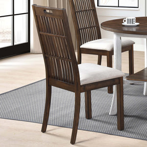 English Elm 2-Piece Rustic Farmhouse Dining Chair Set With Upholstered Seats, Easy Assembly, Solid Wood Frame W2537P214550