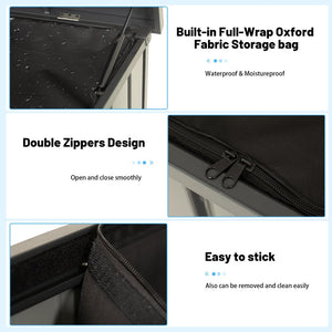 English Elm Outdoor Storage Box - 200 Gallon Lockable Metal Deck Box With Waterproof Oxford Fabric Lining W1859P353008-GIGA