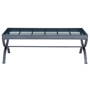 English Elm Steve Silver - Emerson 3-Piece Silver Metal Table Set - Powder-Coated Cocktail + 2 End Tables, Rust-Resistant Finish B081P157680