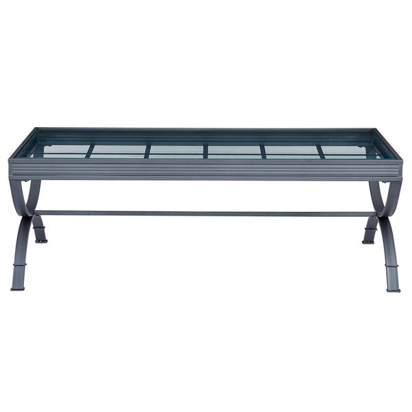 English Elm Steve Silver - Emerson 3-Piece Silver Metal Table Set - Powder-Coated Cocktail + 2 End Tables, Rust-Resistant Finish B081P157680