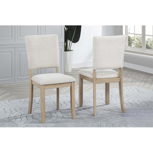 English Elm 5 Piece Round Oak Dining Set with Sculptural Base and Four Upholstered Chairs B011S01918