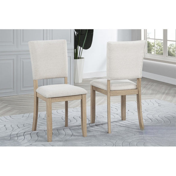 English Elm 5 Piece Round Oak Dining Set with Sculptural Base and Four Upholstered Chairs B011S01918