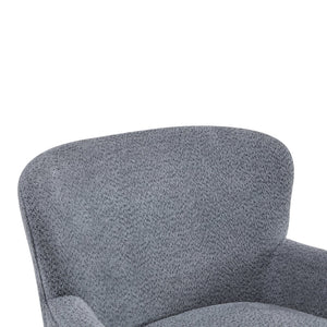 English Elm Christopher Knight Home® - Gerald Boucle Upholstered Club Chair with Tapered Birch Legs, Tonal Piping and Cozy Texture Black,Dusty Blue 33 L x 32.75 W x 30 H N776P243523B