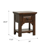 English Elm Wallace & Bay - Wallace & Bay  Verna Brown 1-Drawer Nightstand