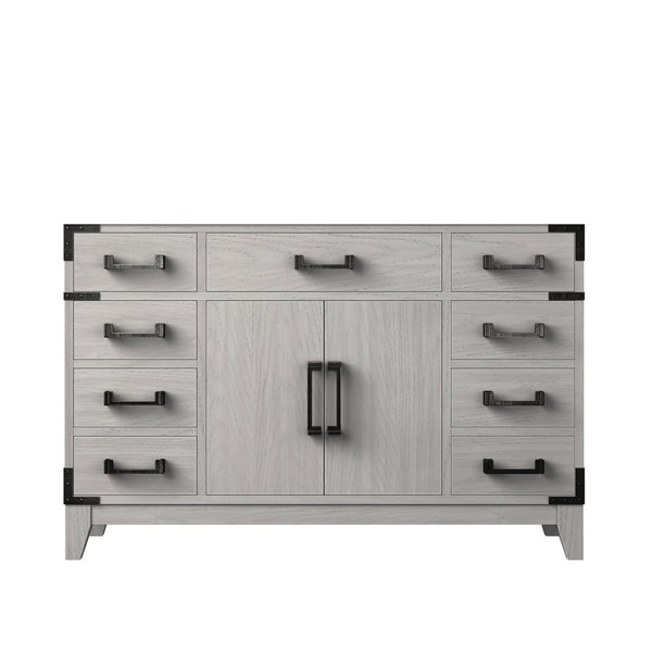 English Elm White Oak Single Bath Vanity 48-in W x 22-in D — Solid Wood Frame, Soft-Close Drawers, Ample Storage B2731P259826