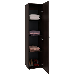 English Elm White Slim Particleboard Storage Cabinet with Four Shelves for Small Bedroom or Hallway B062P483767