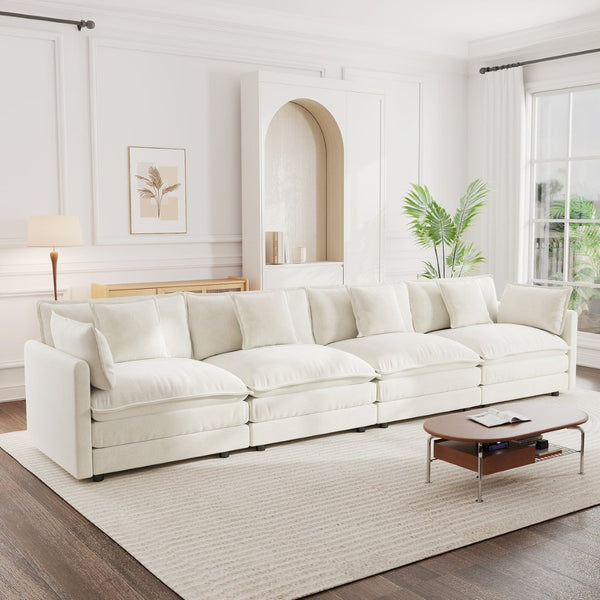 English Elm Free Combination Modular Sectional Sofa Chenille Upholstered 4 Seat Living Room W714S00562