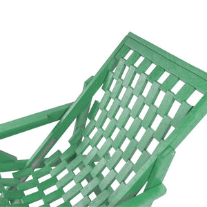English Elm Pinecrest Outdoor Folding Lounge Chair Recycled Hdpe Reclining Patio Seat with Cushion Green B2745P409692
