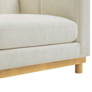 English Elm Modern Chenille Loveseat with Pocket Spring Support for Apartment Living Rooms N763S000070A