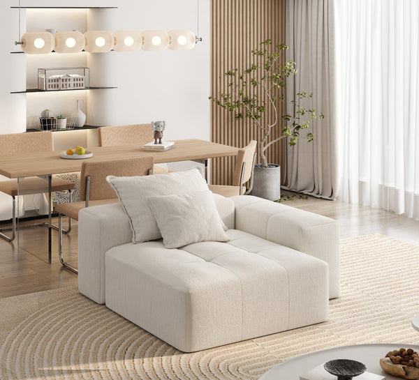 English Elm Modern Oversized Modular Sectional Sofa In Sparkling Chenille – No Assembly, 2 Pillows, Cozy Comfort W1885P298459