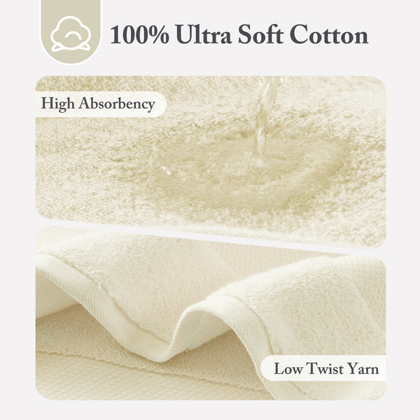 JLA Home Madison Park Signature - 100% Turkish Cotton Bath Sheet Set — Spa-Soft Low-Twist Plush, Highly Absorbent Dobby Border, OEKO-TEX Approved Natural MPS73-534