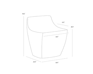Sunpan LEDGER Stool - Contemporary Sculptural Design for Modern Homes, Ergonomic Comfort & Versatile Style 109275