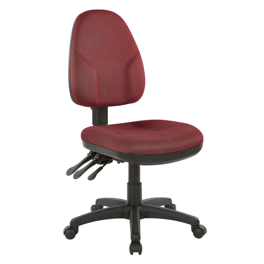 OSP Home Furnishings Dual Function Ergonomic Office Chair with Lumbar Support and Adjustable Foam Seat 36420-298