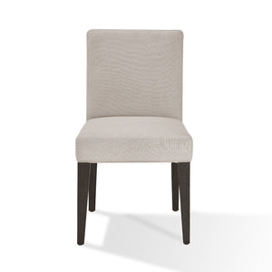 English Elm Mod Parson Dining Chairs Set of 2 Linen Blend Upholstered Rubberwood Contemporary B056P416812