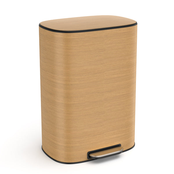 English Elm 13 13 Gallon 50L Stainless Steel Trash Can with Soft-Close Lid, Fingerprint-Proof, Foot Pedal, Large Capacity W1550P154901