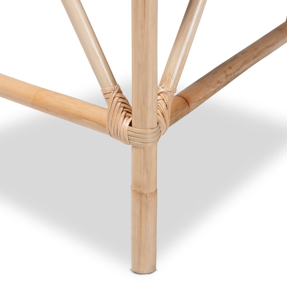 English Elm Modern Rattan Nesting End Tables Natural Woven Finish Boho Geometric Living Room Set B2750P420345