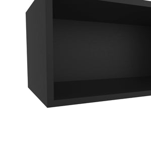 English Elm Wenge Finish Wall Mounted Open Shelf Cabinet for Modern Kitchen Storage B062P492872