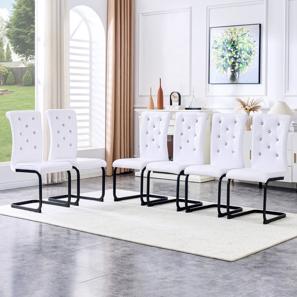 English Elm Set of 2 Glam Faux Alligator Pvc Dining Chairs with Crystal Buckle Bow Legs W3875P371063