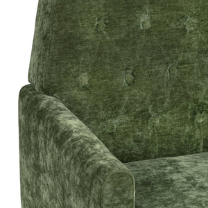 Crestview Collection Modern Accent Chair - Stylish Upholstered Furniture With Button Tufting And Gold Legs For Any Room Green Solid Wood Evfzr4352egrn