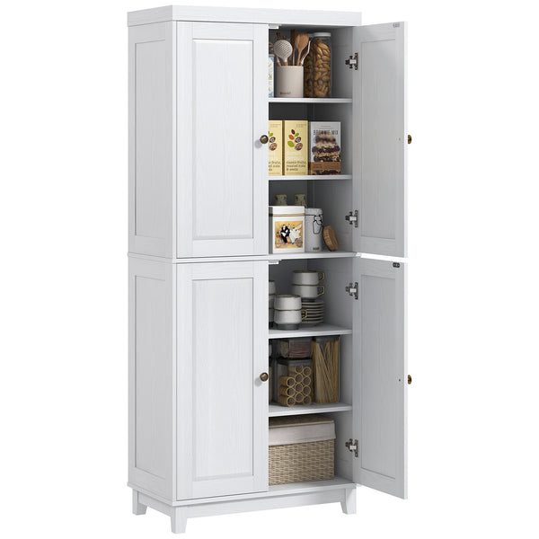 English Elm Homcom 72.5" Tall Kitchen Pantry Cabinet With Soft-Close Doors, Adjustable Shelves & Stylish Design W2225P217114
