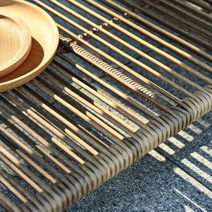 English Elm New Outdoor Pe Wicker 2-Seat Sofa Set With Grey Cushions & Glass-Top Table For Stylish Comfort W400P151946