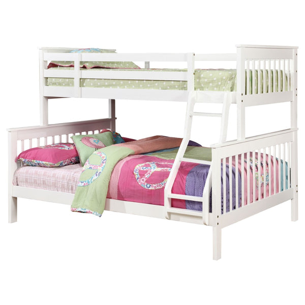 English Elm Severington Modern Twin Over Full Bunk Bed With Slatted Headboard – Space-Saving & Stylish Design B062S00898-GIGA