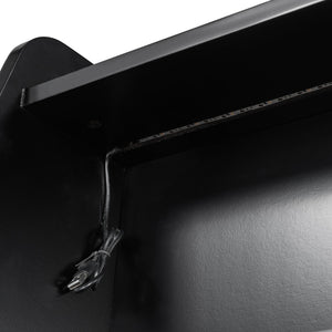 English Elm Full Size Wooden Led Platform Bed With Trundle, Storage Headboard & Usb Charging In Espresso Finish N820S10009D