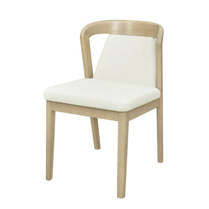 English Elm Christopher Knight Home® - Upholstered Backrest Armless Dining Chairs - Sleek Mid-Century Fabric Seats on Durable Oak Frame, 300lb Capacity Beige,Natural Ash N771P346002A