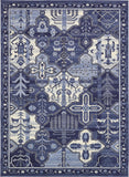 Unique Loom La Jolla Cathedral Machine Made Geometric Rug Blue, Ivory/Light Blue/Navy Blue 8' 0" x 11' 4"