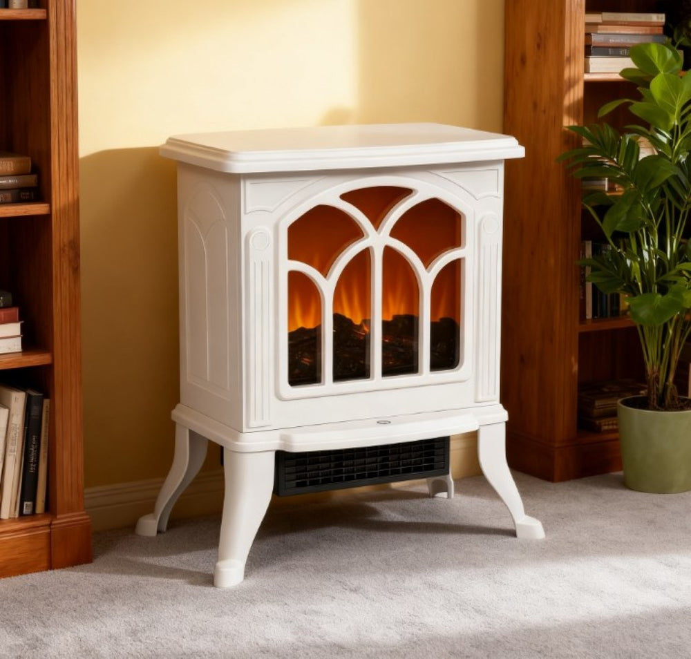 English Elm Cozy Freestanding Electric Stove Vintage Hearth Ambiance with Realistic Flame Effect T3971P412841