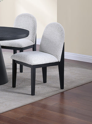 English Elm Dining Italian-Inspired Formal Dining Set with Glass Insert, Tufted Upholstery & Carved Accents, 7pc Black,White 29 L x 9 W x 33 H B011S01729