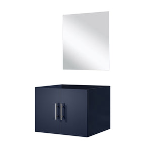 English Elm Navy Blue Single Bath Vanity Set With Mirror - Compact, Stylish, Durable, Perfect For Small Spaces! B2731S00531