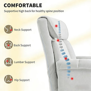 English Elm Reclining High Back Desk Chair with Flannel Cushioning and Extendable Footrest T3971P440170