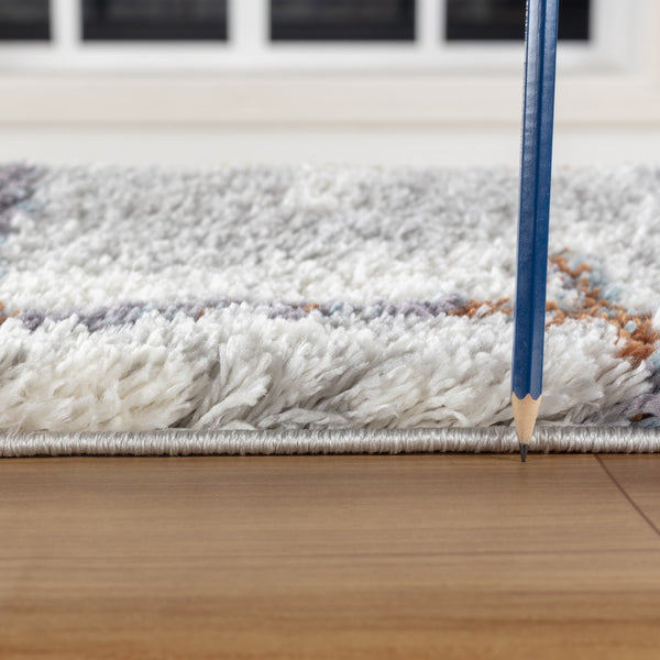 English Elm Loft Multi Shag Area Rug - 7'10" X 9'10" - Soft, Durable, Kid & Pet Friendly For Cozy Elegance B186P181112