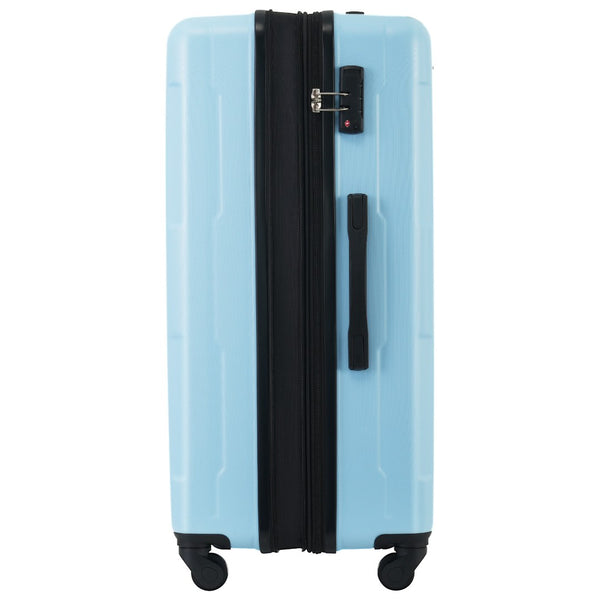 English Elm 2 Piece Abs Hard Shell Spinner Luggage Set with Tsa Lock Expandable Travel Suitcases Light Blue N732P198744N