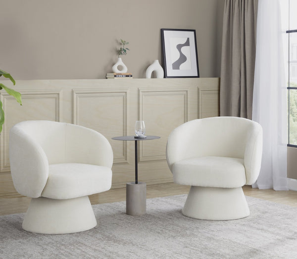 English Elm Swivel Accent Chair Silver Velvet Seat Gold X Pedestal Base Glam Living Room Cream B202P471330